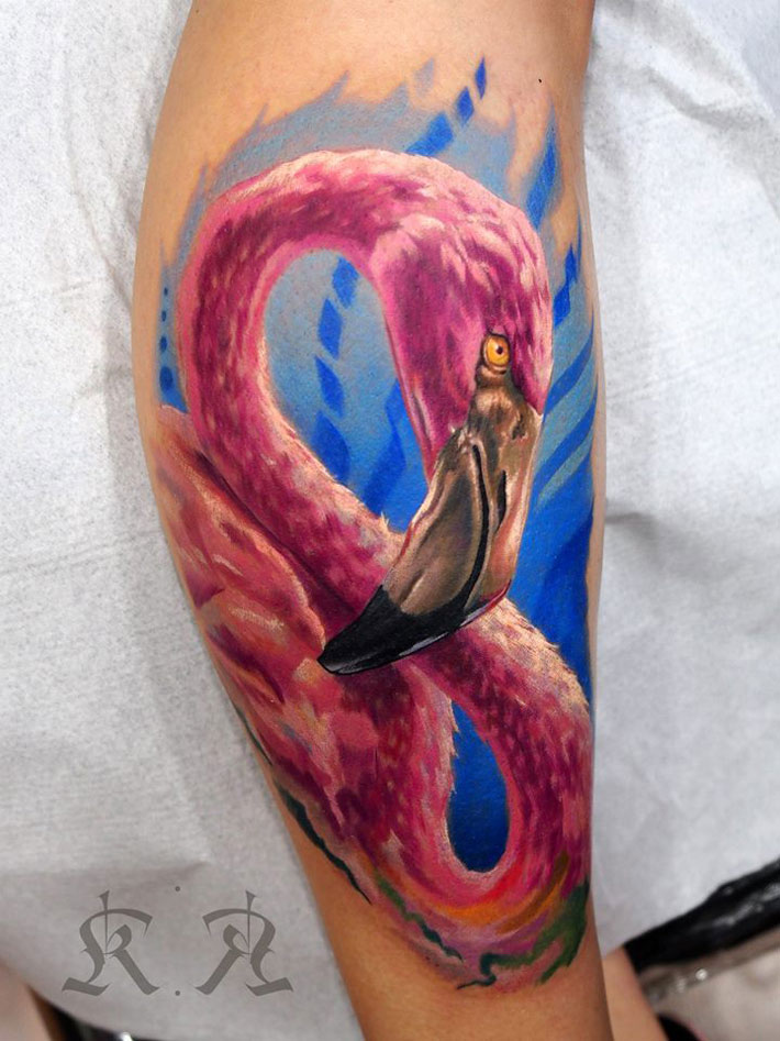 Colorful Flamingo Tattoo 947_x_710_jpg