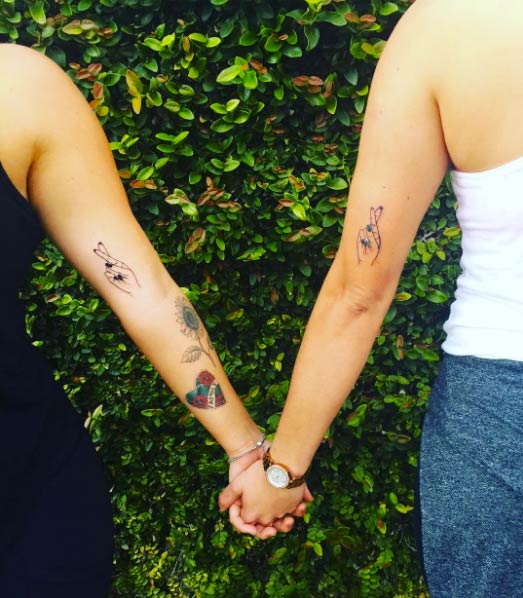 45 Matching Tattoo Designs For Couples, Siblings, And Bffs - Tattooblend 598_x_523_jpg