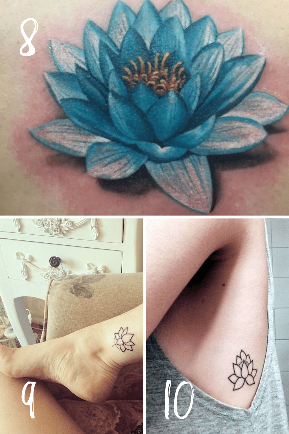 Lotus Flower Tattoo Ideas + Meaning - Tattooglee 1500_x_1000_png