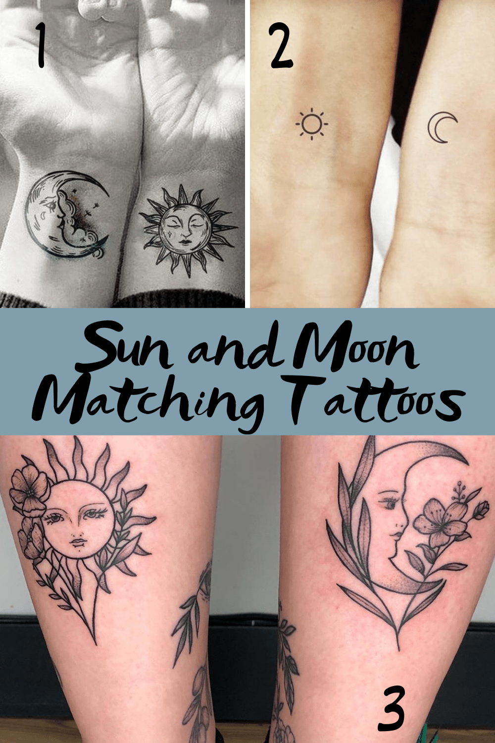 Perfectly Balanced Sun And Moon Matching Tattoos - Tattooglee 1500_x_1000_png