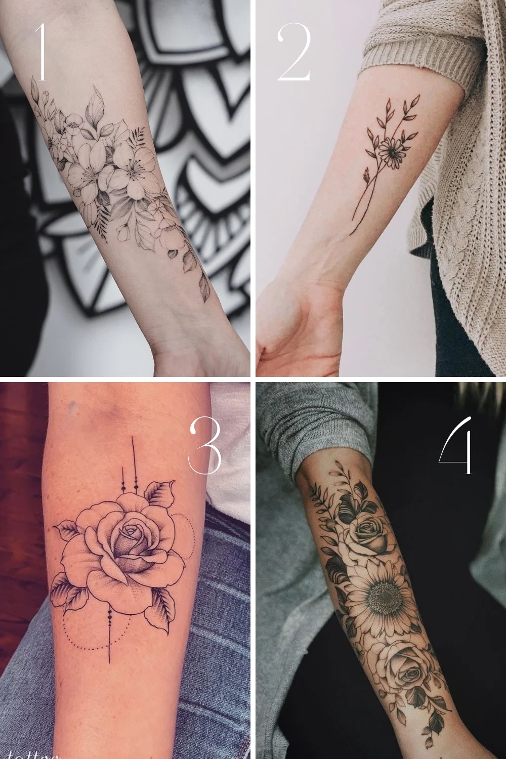 Perfect Flower Forearm Tattoo Ideas For Women - Tattooglee 1500_x_1000_png