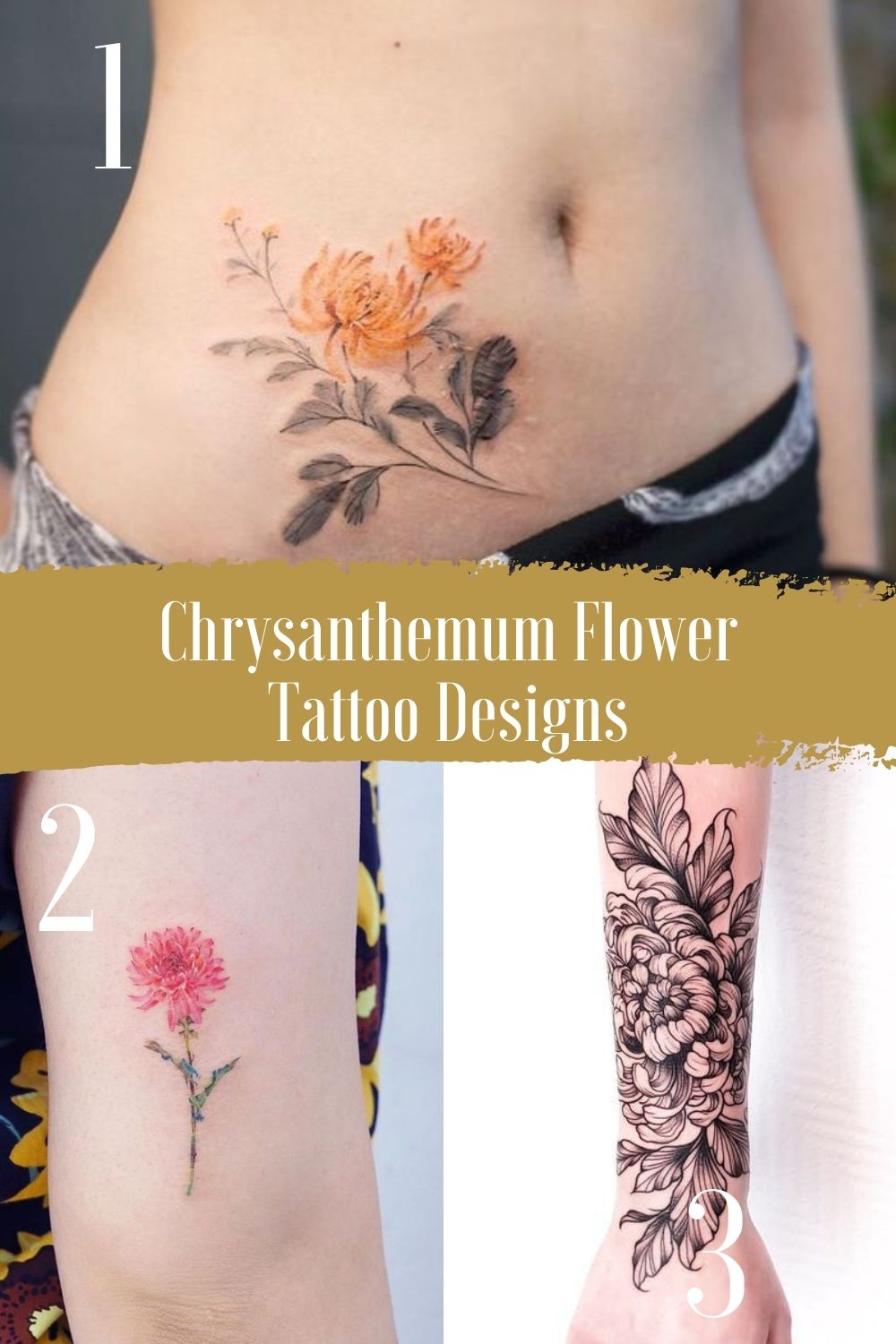 27 Meaningful Chrysanthemum Tattoo Ideas + Designs - Tattooglee 1500_x_1000_jpg