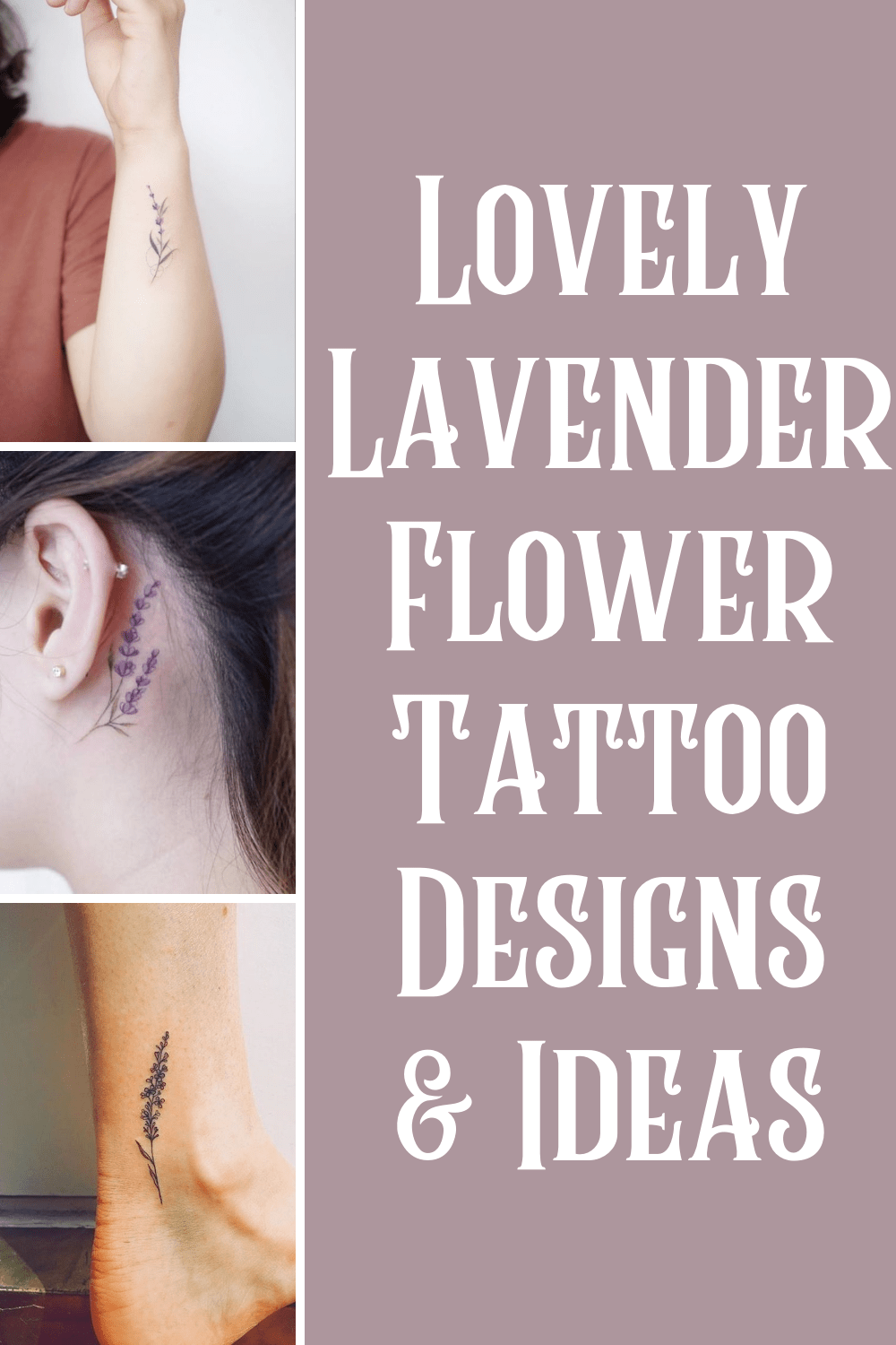 Lovely Lavender Flower Tattoo Designs And Ideas - Tattooglee 1500_x_1000_png