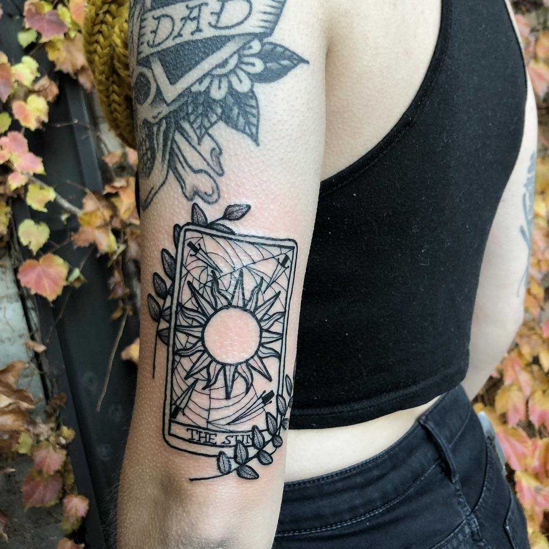 Sun Tarot Card Tattoo - Tattoogrid.net 1080_x_1080_jpg