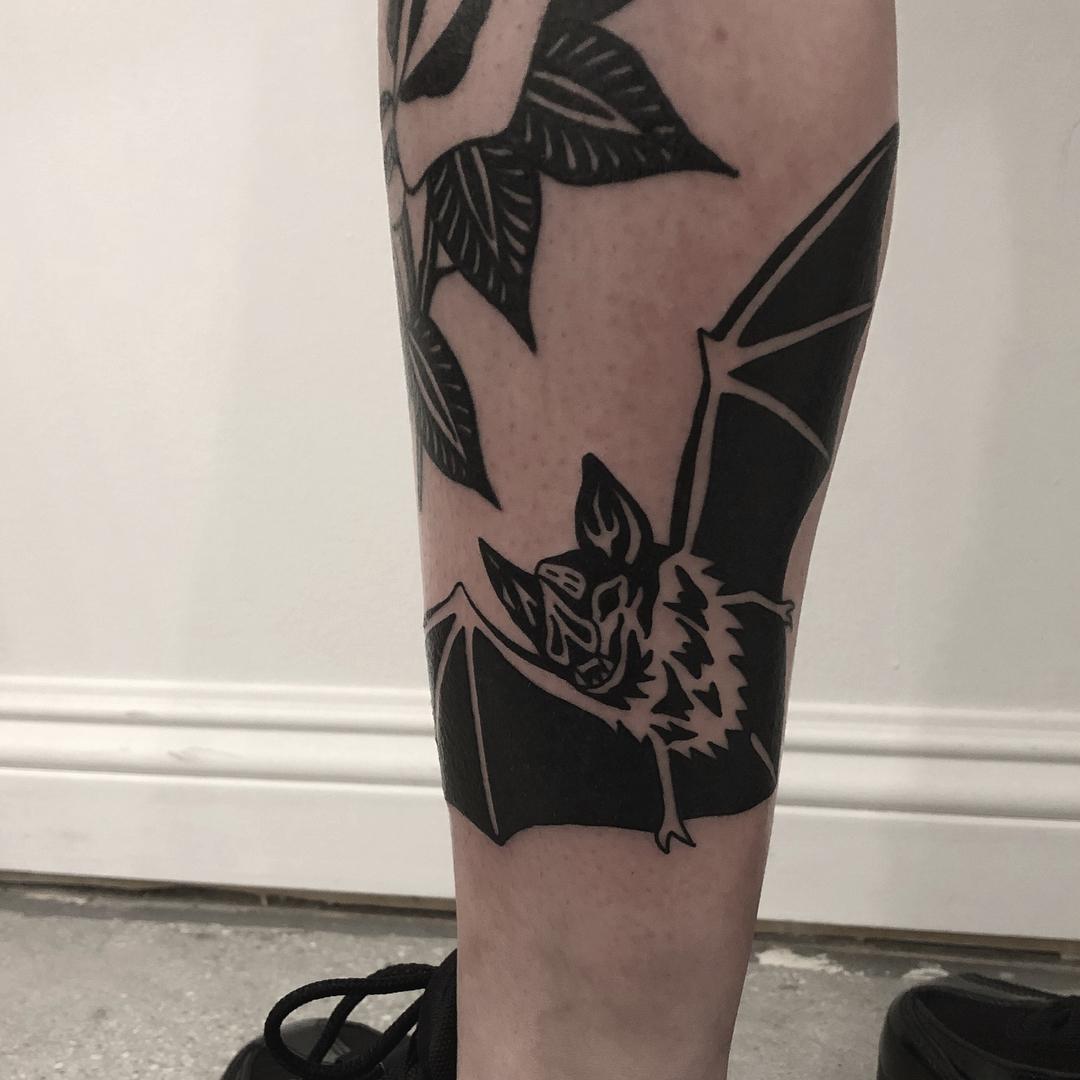 Black Bat By @Hanaroshinko - Tattoogrid.net 1080_x_1080_jpg