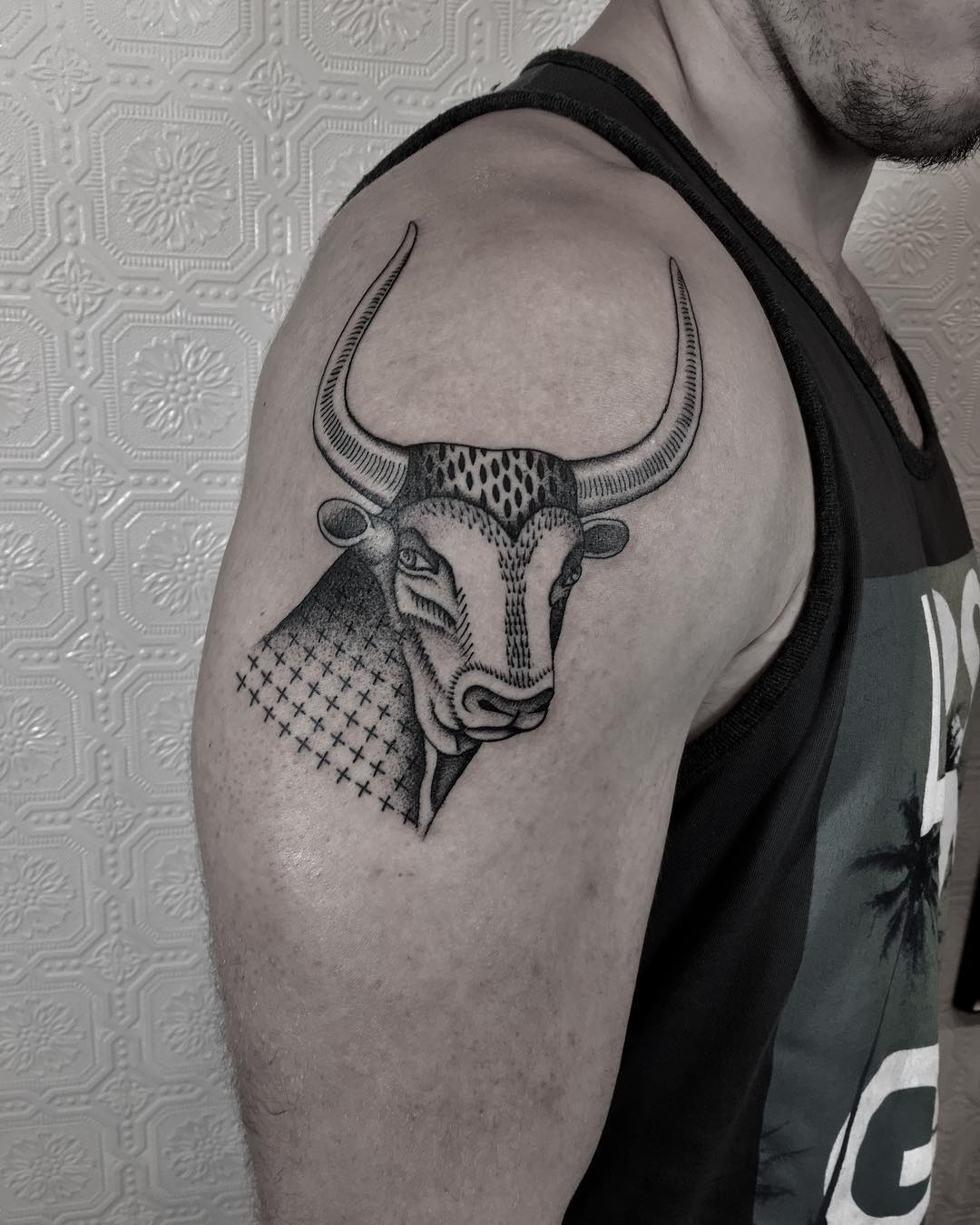 Taurus By @Justinoliviertattoo - Tattoogrid.net 1350_x_1080_jpg