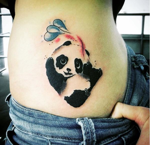 70+ Cute Panda Tattoos For Men (2022) Cool Small Designs 579_x_599_jpg