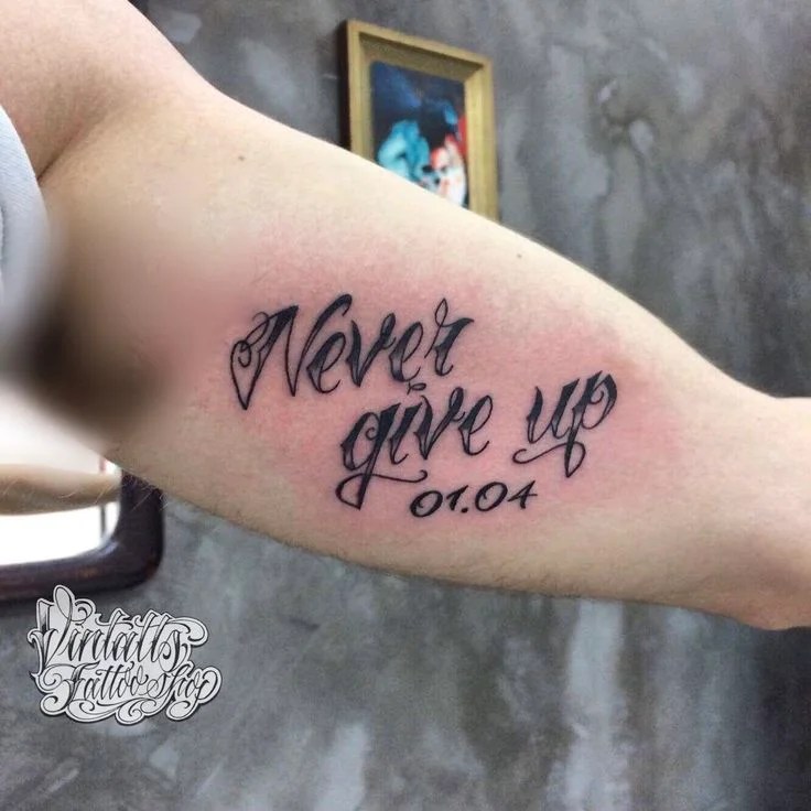 22+ Superb Never Give Up Tattoo Design And Ideas - Xuân Mai Complex 736_x_736_jpg