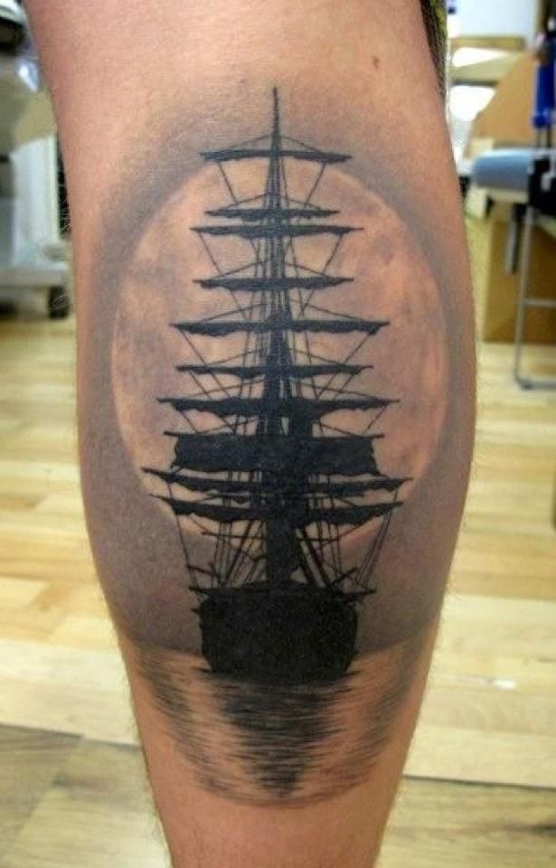 28 Outstanding Pirate Ship Tattoos And Meanings - Tattooswin 557_x_357_jpg