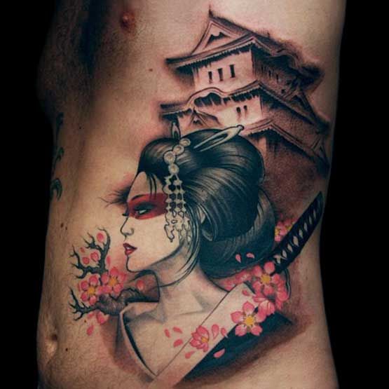 46 Geisha Tattoos - The Allure And Meanings - Tattooswin 555_x_555_jpg