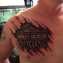 29 Harley Davidson Tattoos With Individual Expression And Meanings - Tattooswin