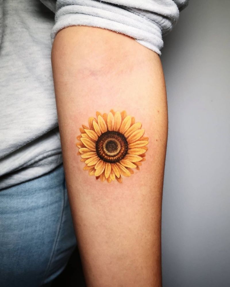 Sunflower Tattoo- Meaning And Designs - Tattooswin 1000_x_800_jpg