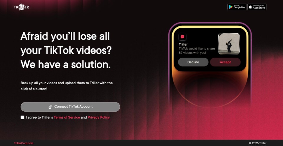 Triller launches a tool to back up users’ TikToks ahead of the U.S. ban deadline | TechCrunch