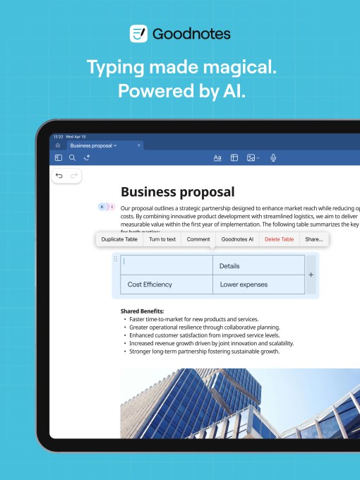 Goodnotes collaborative docs and AI assitant to cater to professional users Goodnotes collaborative docs and AI assitant to cater to professional users