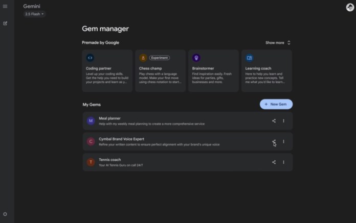 Google now lets you share your custom Gemini AI assistants known as Gems | TechCrunch