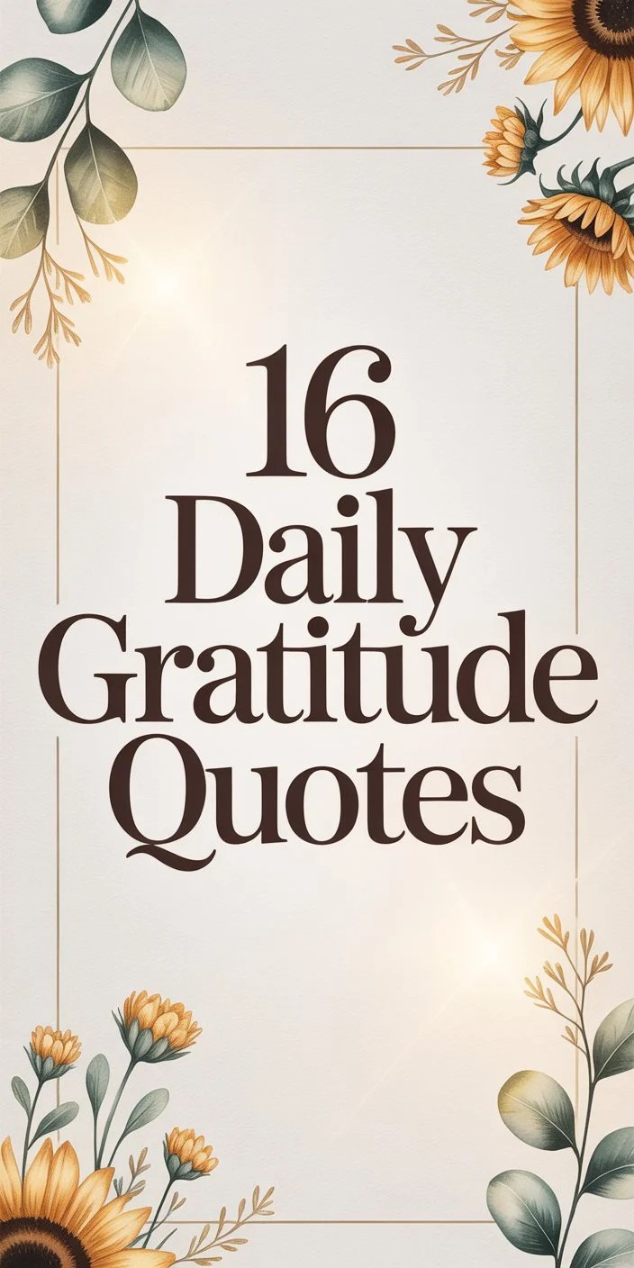 16 Daily Gratitude Quotes 16 Daily Gratitude Quotes