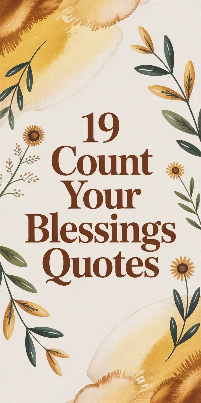 19 Count Your Blessings Quotes 19 Count Your Blessings Quotes