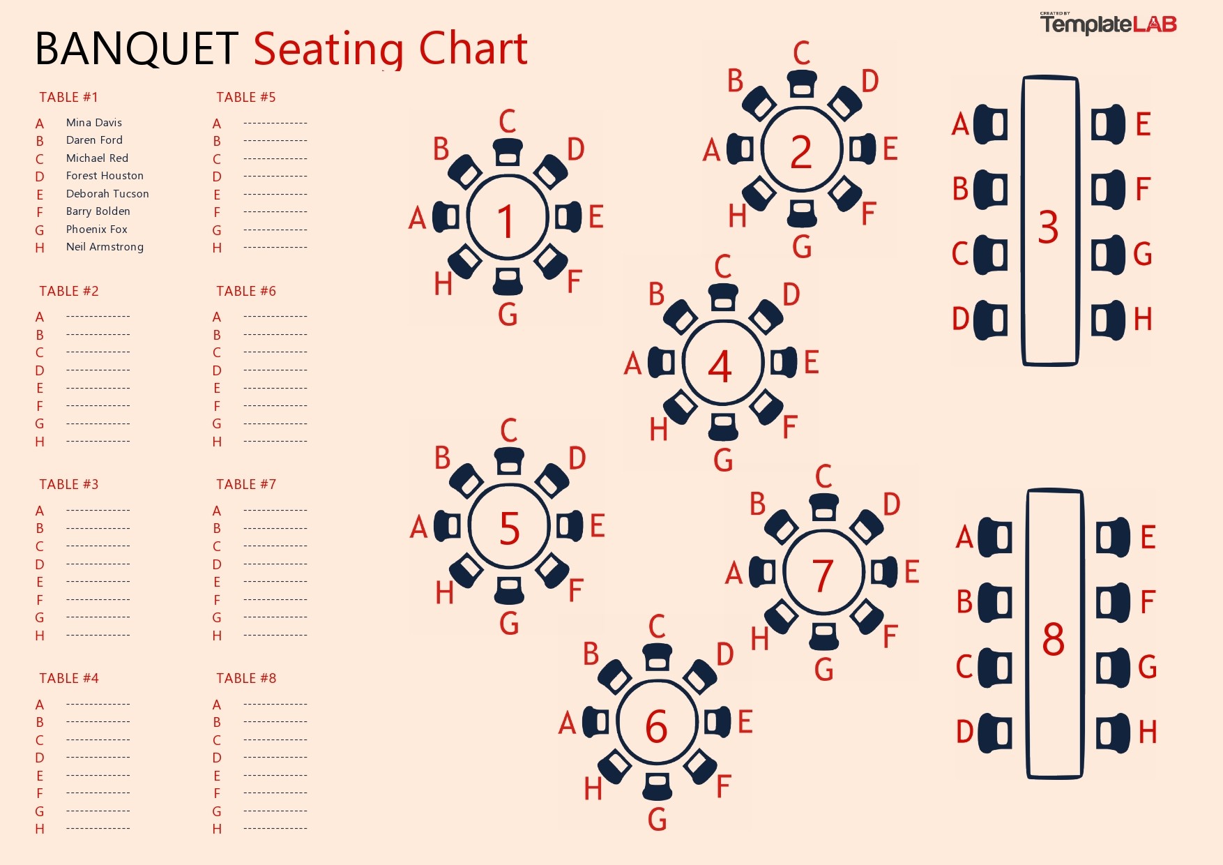 Excel seating chart template wedding