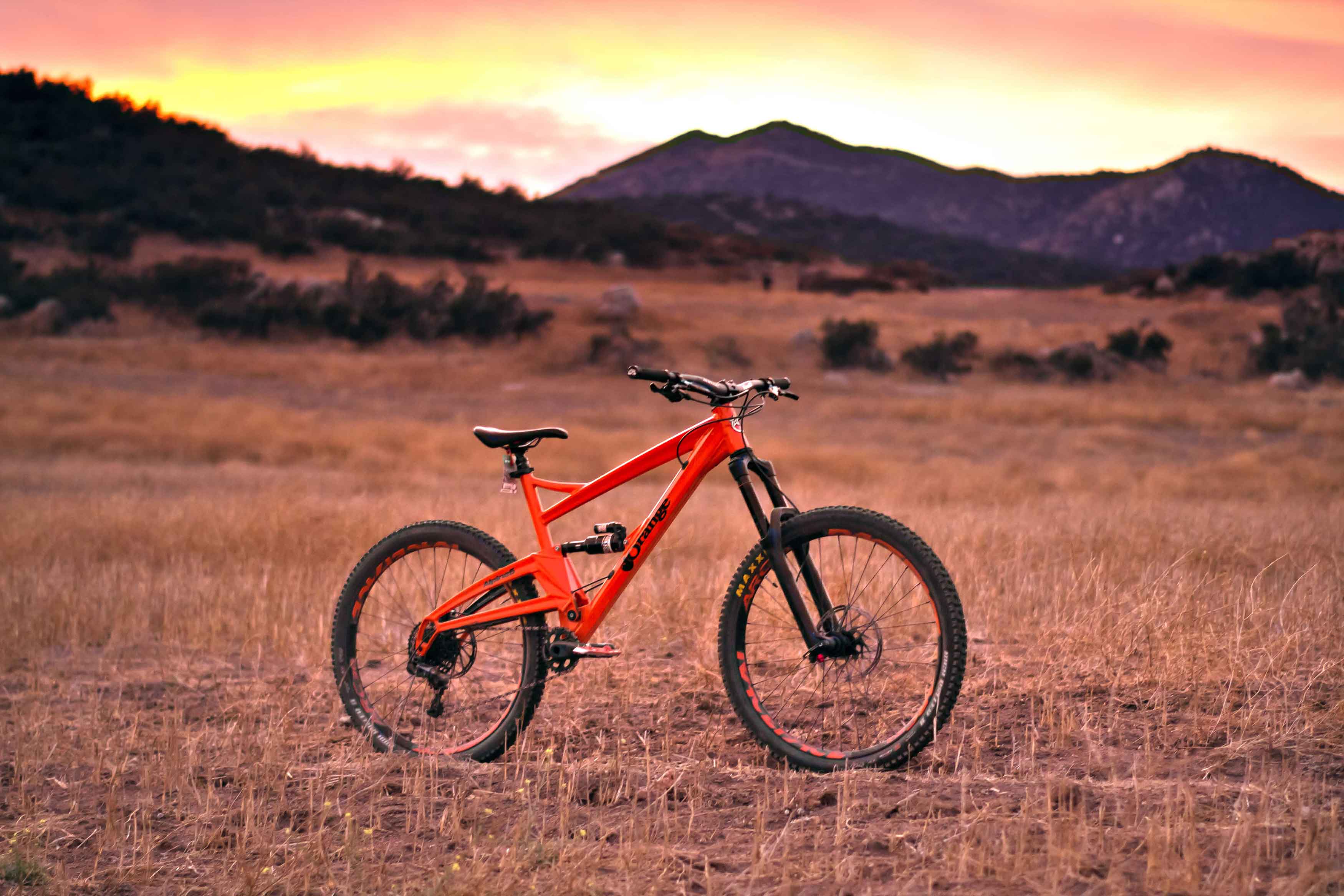 Orange dirt bikes