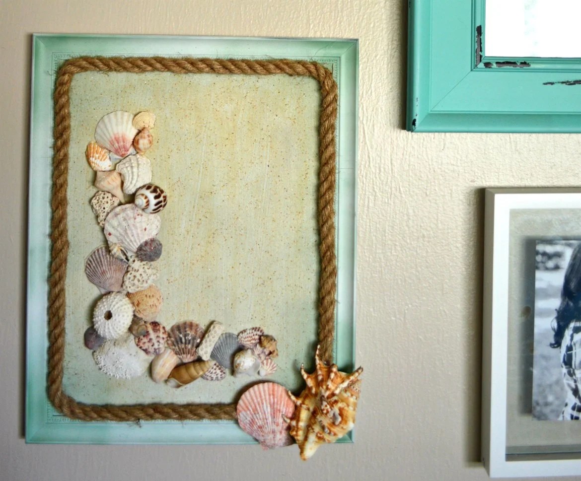 Seashell Monogram Diy Coastal Wall Art Themrsinglink