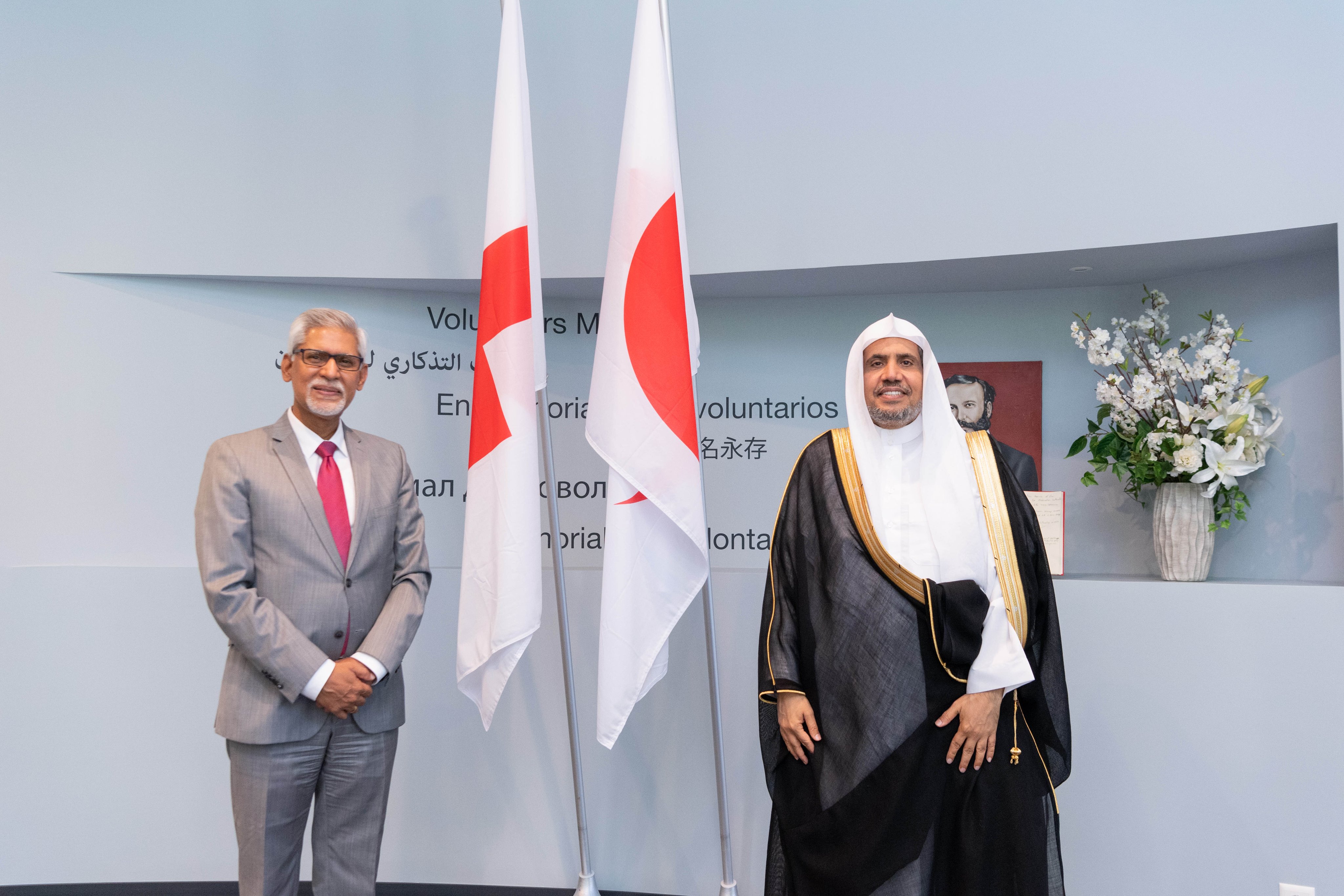 Cheikh Mohammad Alissa a rencontré à Genève le SG de la Fédération des  associations de La Croix rouge M. Jagan Chapagain
