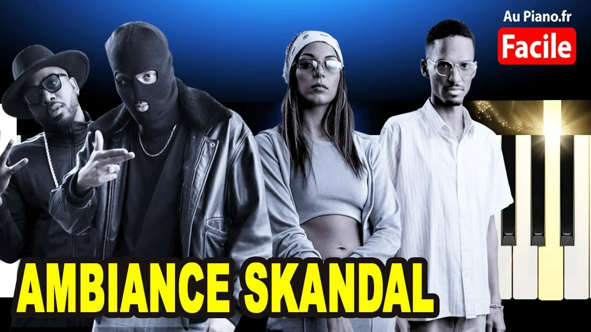 Squeezie Ambiance Skandal Piano Cover Tutorial Instrumental Karaoké Paroles