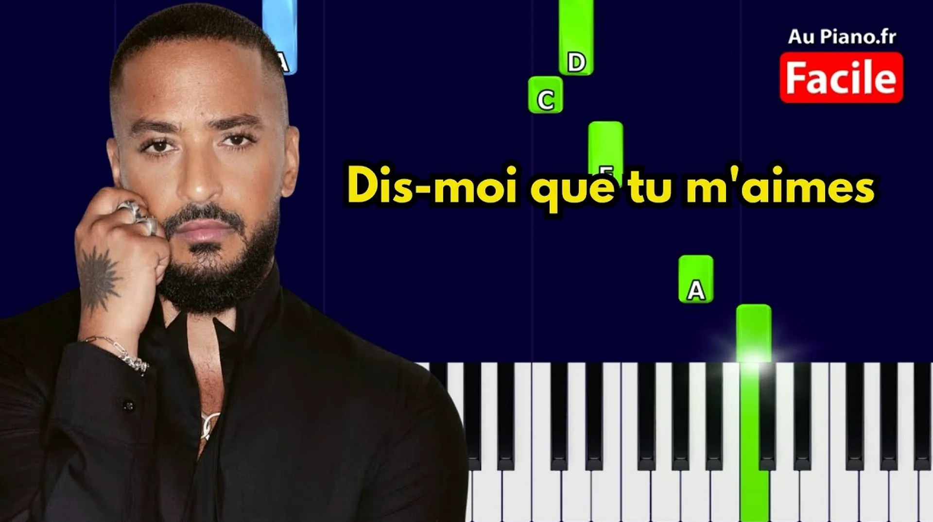 Dis-moi que tu m&rsquo;aimes –  Slimane – Piano Tutorial Facile