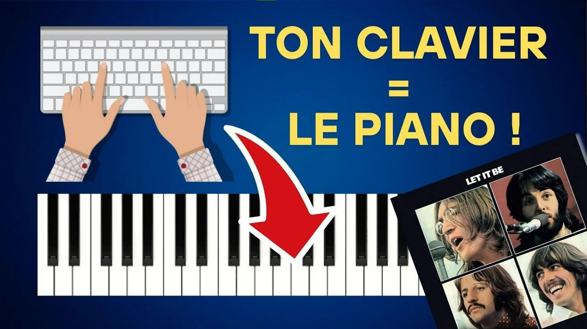 Piano jeu | Rejouez les accords au piano de Let It Be avec les touches 1 à 7 de votre PC