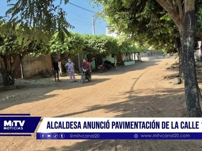 Alcaldesa anunció pavimentación de la calle 15