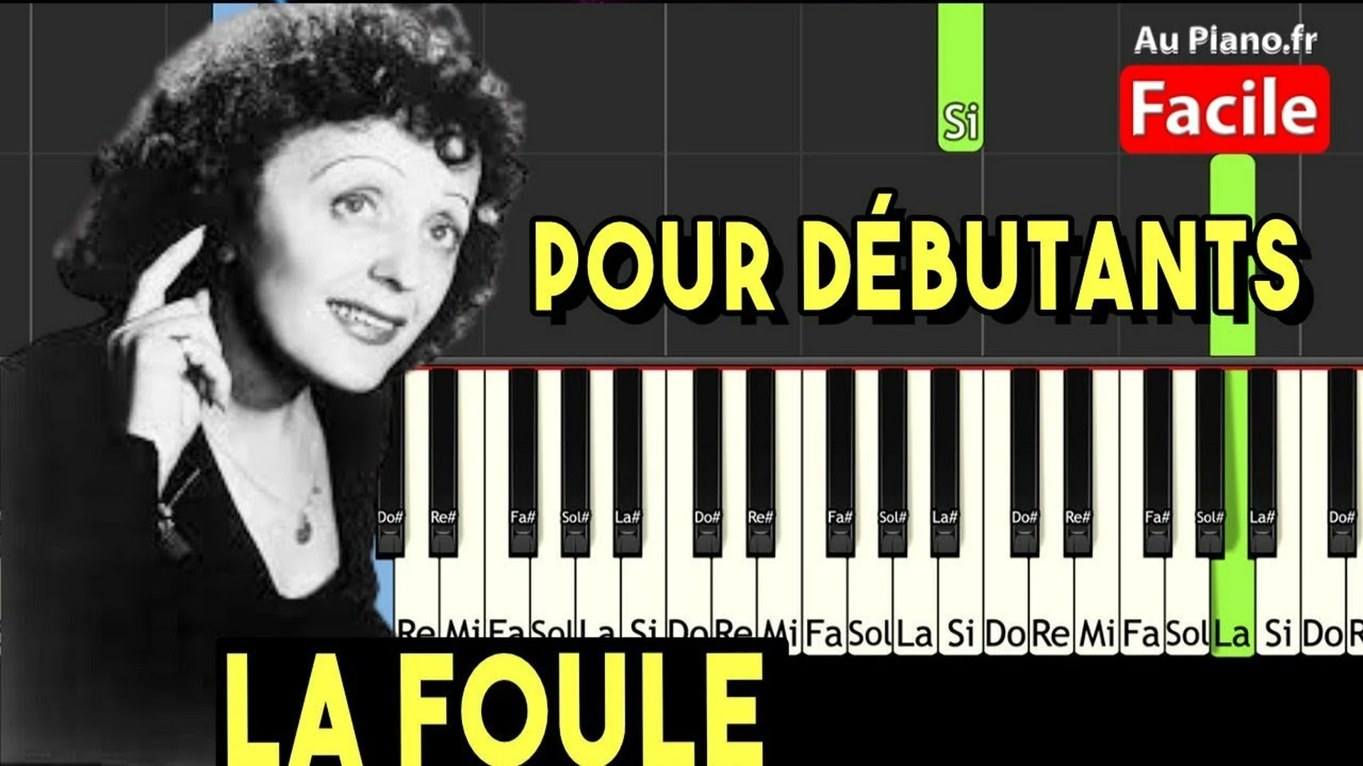 Édith Piaf – La Foule Piano Tutorial Facile (Débutants)
