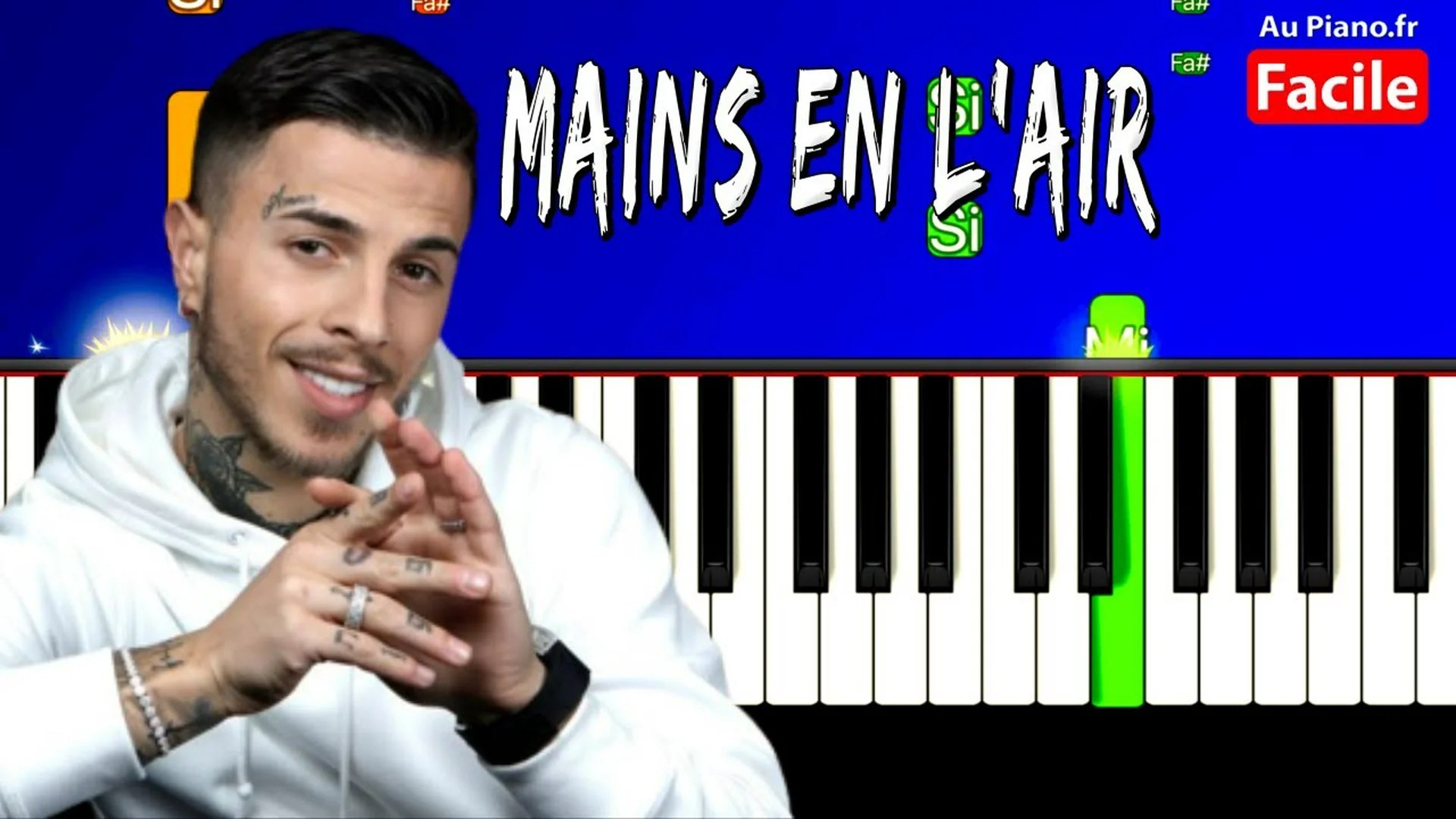 Yanns – Mains En L&rsquo;air – Piano Cover Tutorial Instrumental Karaoké Paroles