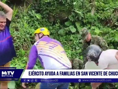 Ejército ayuda a familias damnificadas en San Vicente de Chucurí