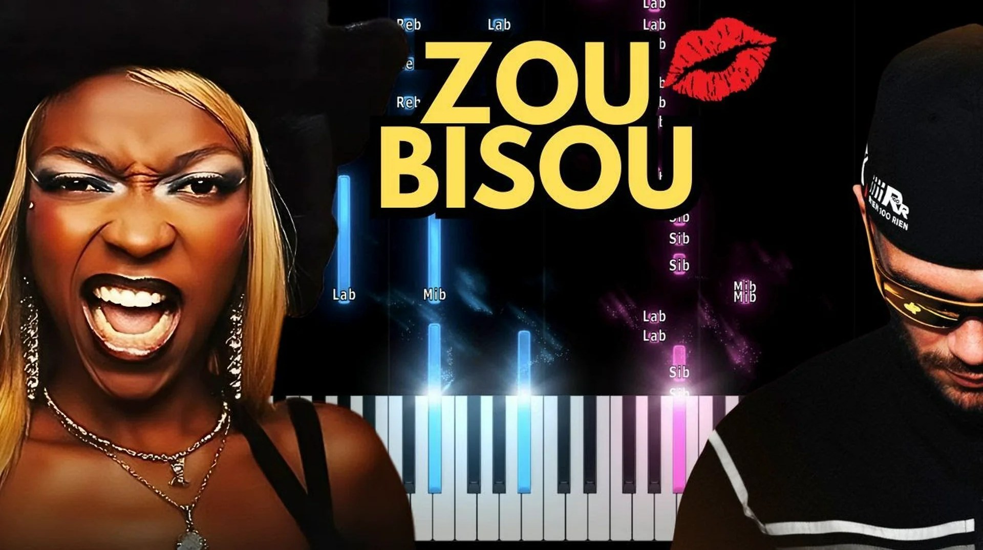 ZOU BISOU – Theodora ft Jul | Tuto Piano + Paroles + Karaoké
