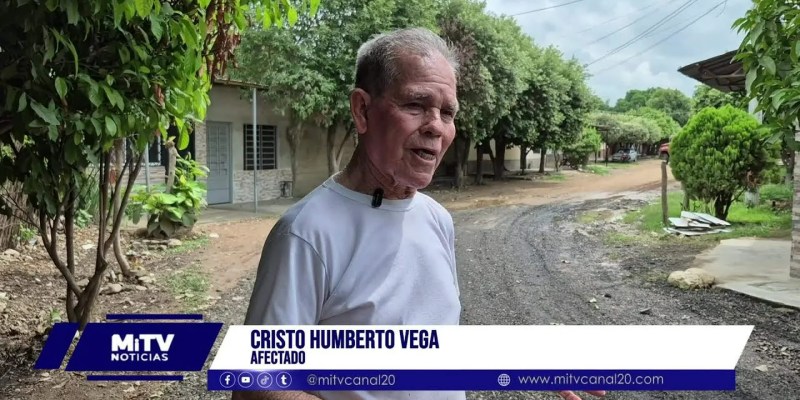 Agua estancada por desnivel en fresado
