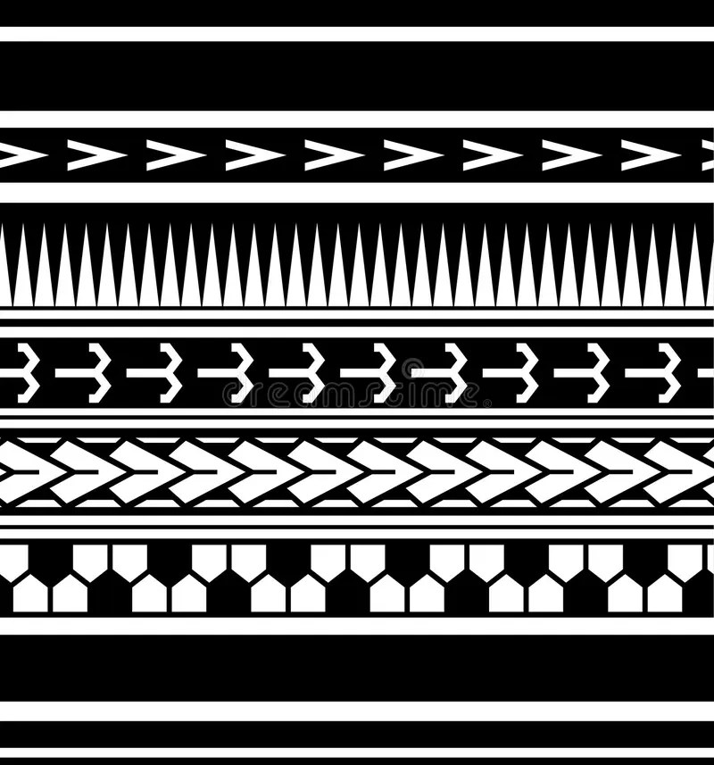 Polynesian Tribal Tattoo Designs, Polynesian Armband Or Forearm Make A Stencil Tattoo. Design Tribe Border. Stock Vector - Illustration Of Black, Vector: 144506468 858_x_800_jpg