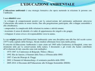 Ppt - L'educazione Ambientale Powerpoint Presentation, Free Download - Id:2366688 240_x_320_jpg
