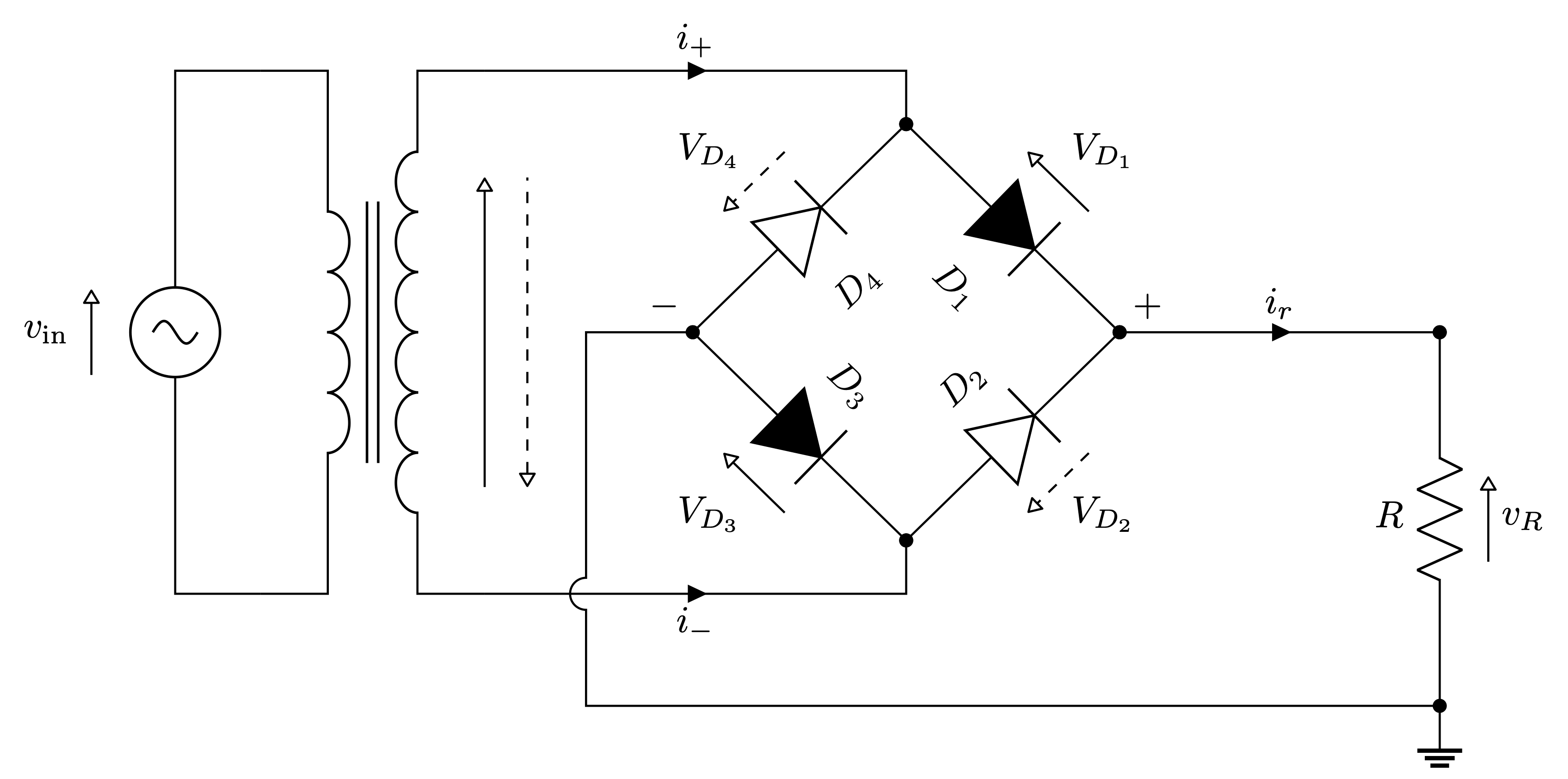 Full Wave Bridge Rectifier Breadboard