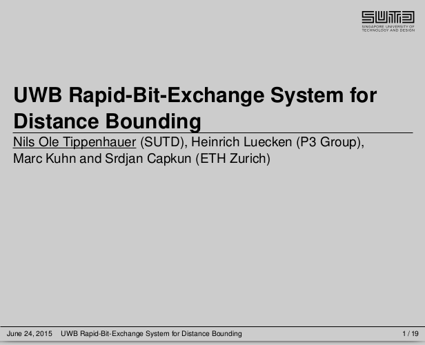 Sutd Beamer Theme Nils Ole Tippenhauer