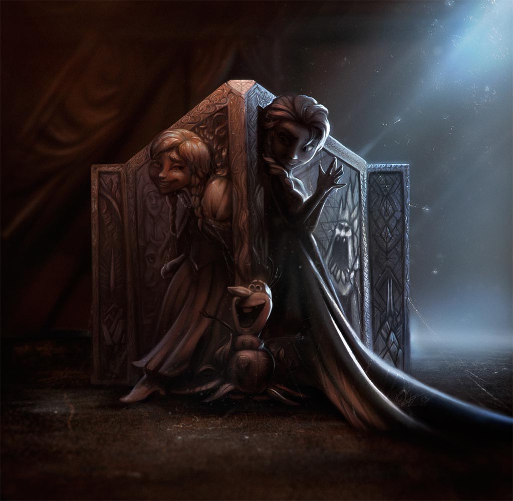 герои холодного сердца нарисовать