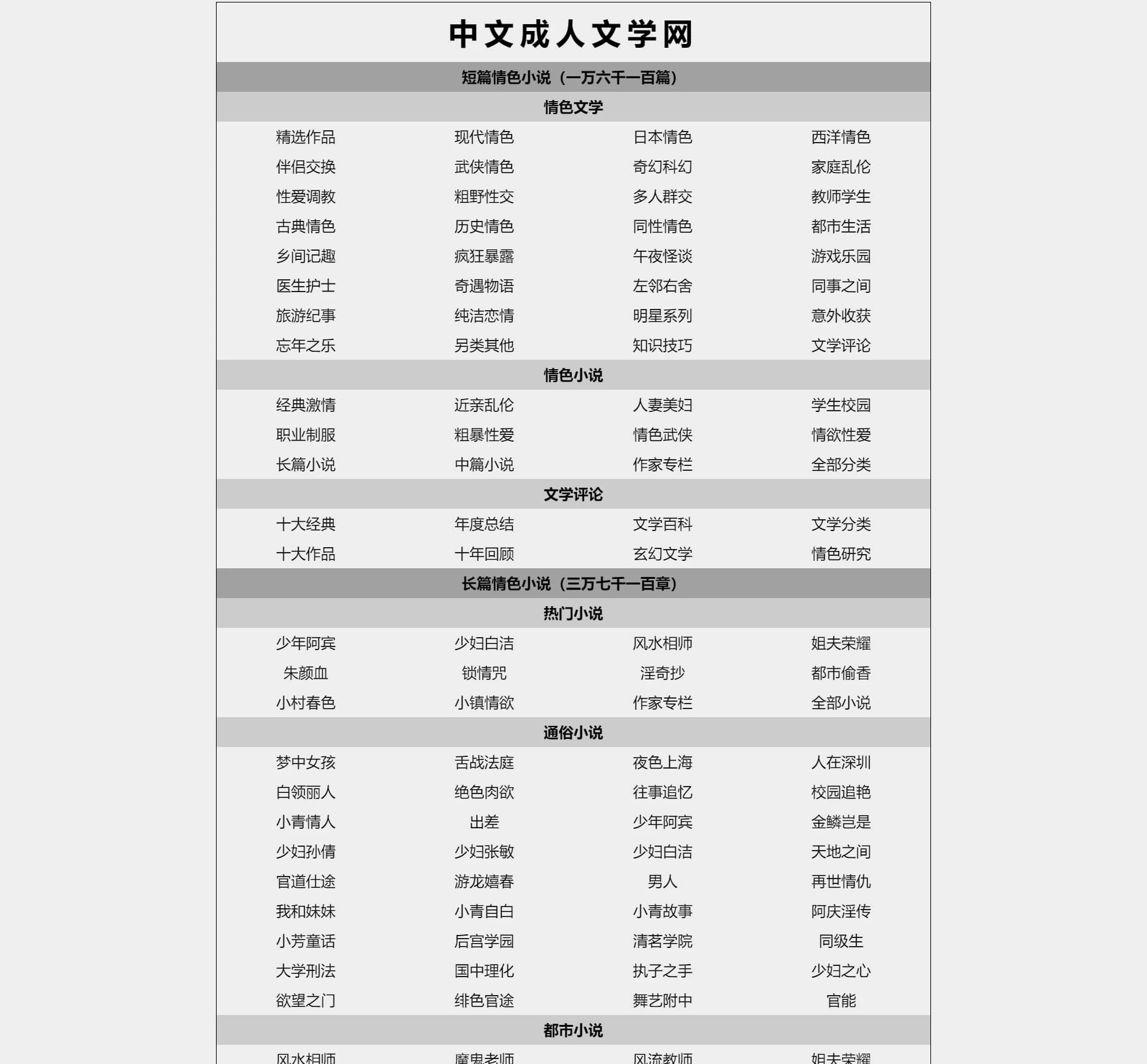 中文 成人 小说