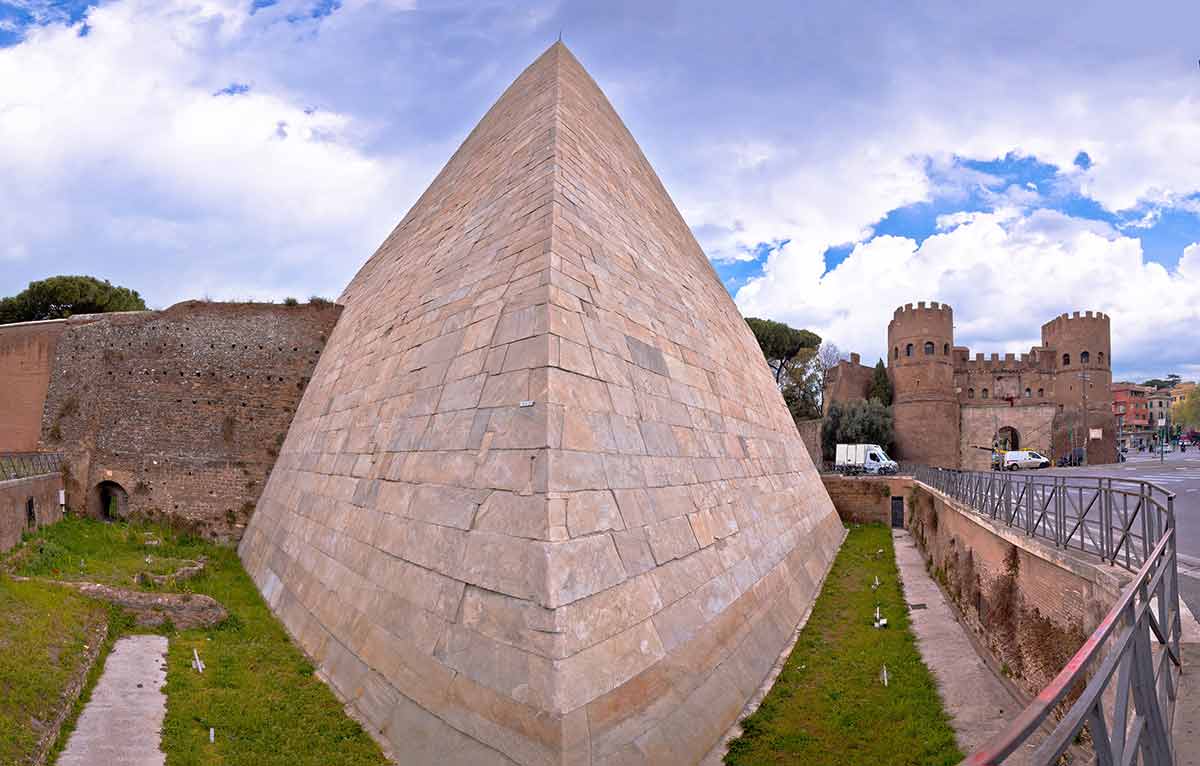 The Pyramid of Cestius and Porta San Paolo