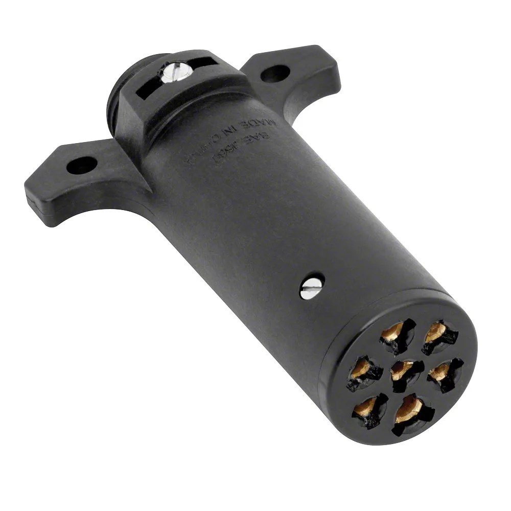 Jeep Wrangler 7 Way Round Pin Agricultural Trailer End Connector Free
