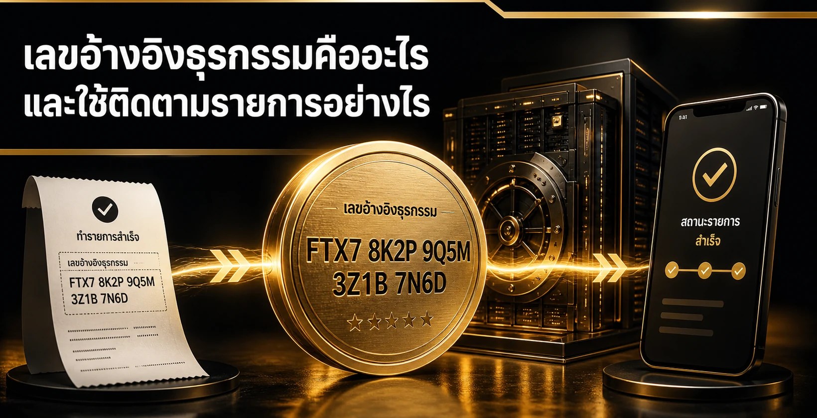 เลขอ้างอิงใช้ระบุธุรกรรมเฉพาะเมื่อค้นหาและติดตามสถานะ