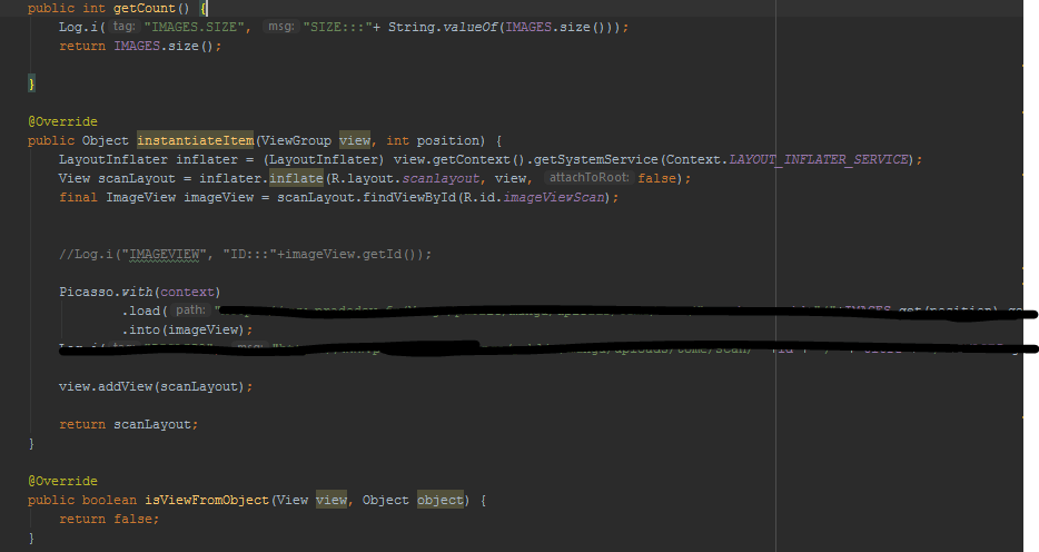 Pager view + Pager adapter + Picasso - Error ImageView null par  FlorentPradier1 - OpenClassrooms