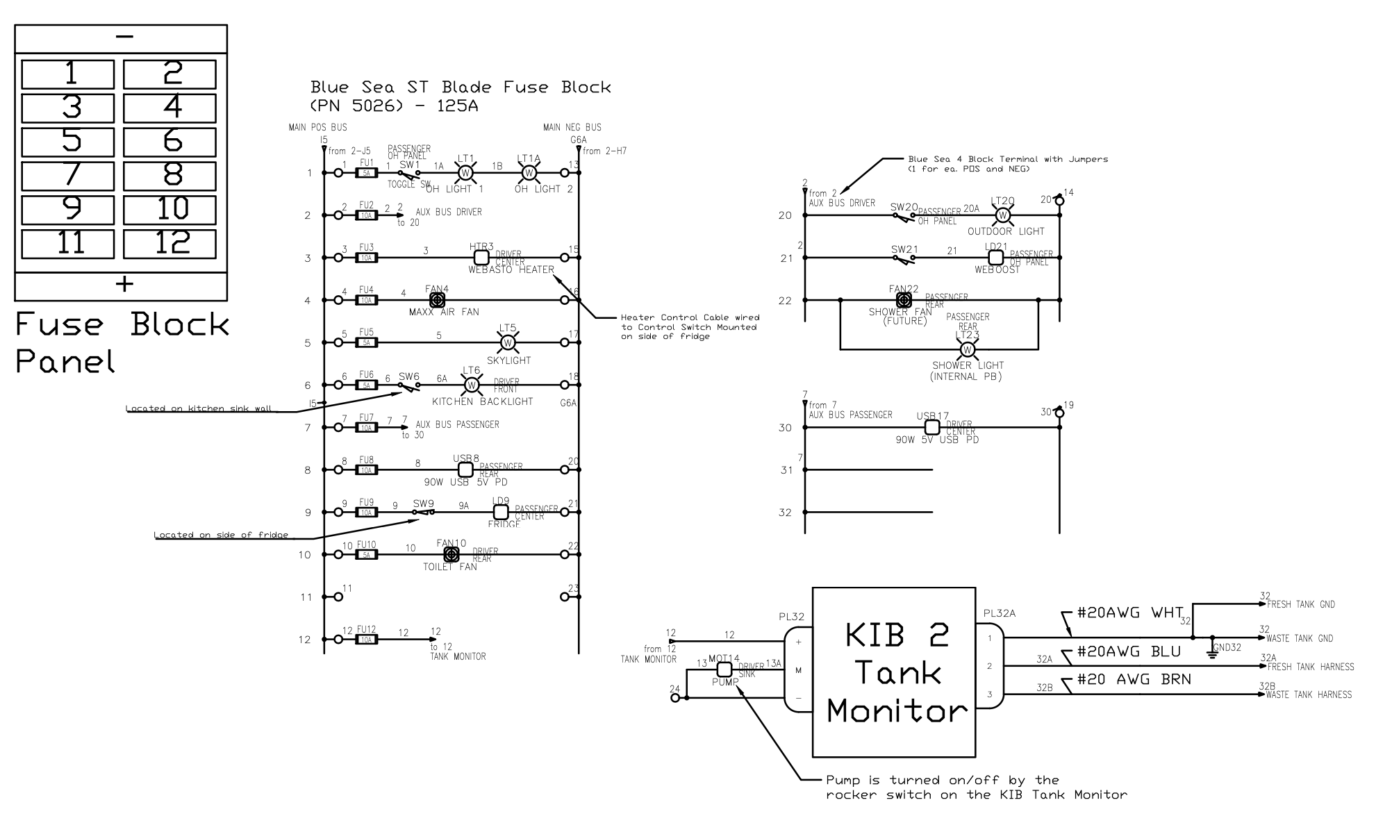Electrical Schematics For Campervan Systems Electrical Schematics For Campervan Systems