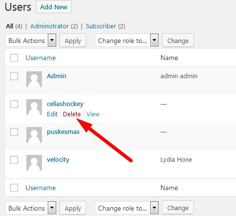 Cara Hapus User WordPress | Jasa Pembuatan Website, Bikin Web Murah,  Profile, Toko Online, Sekolah, Berita