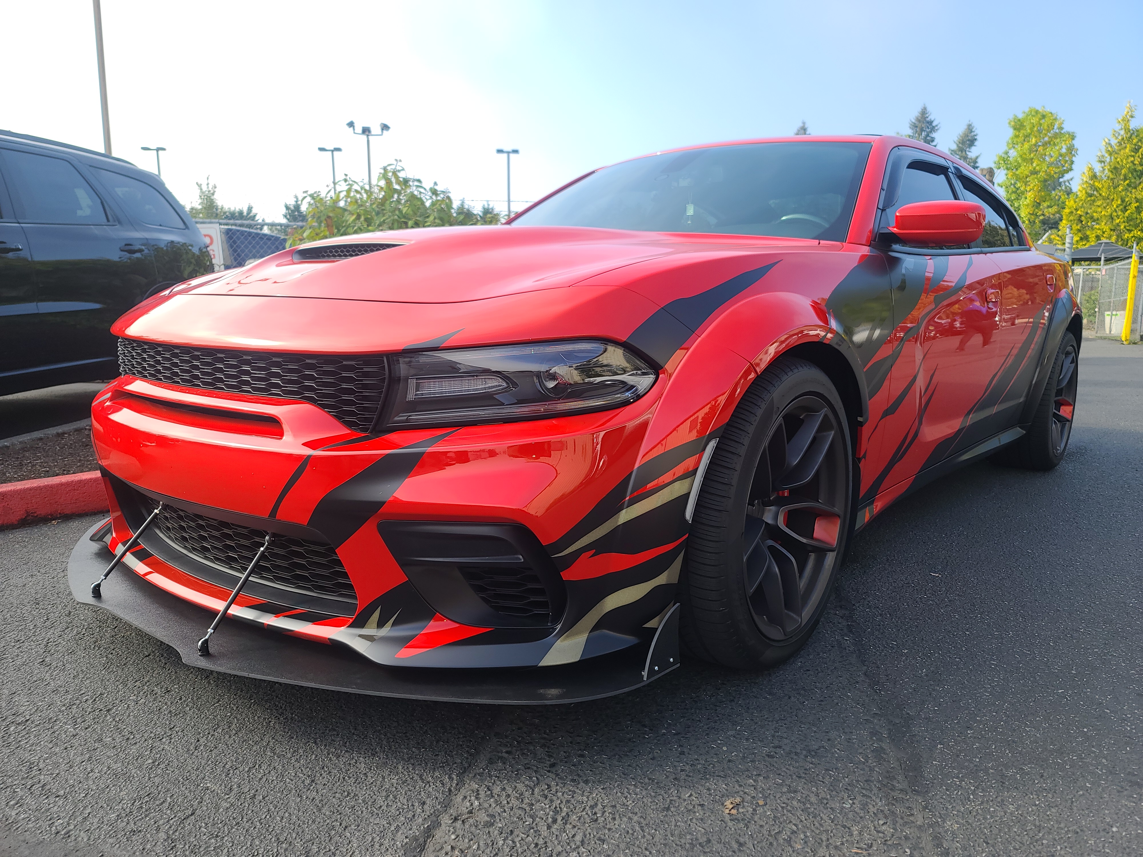 Vicrez Vr3 Front Bumper Lip Splitter Vz102099 Dodge Charger Widebody 2020 2021