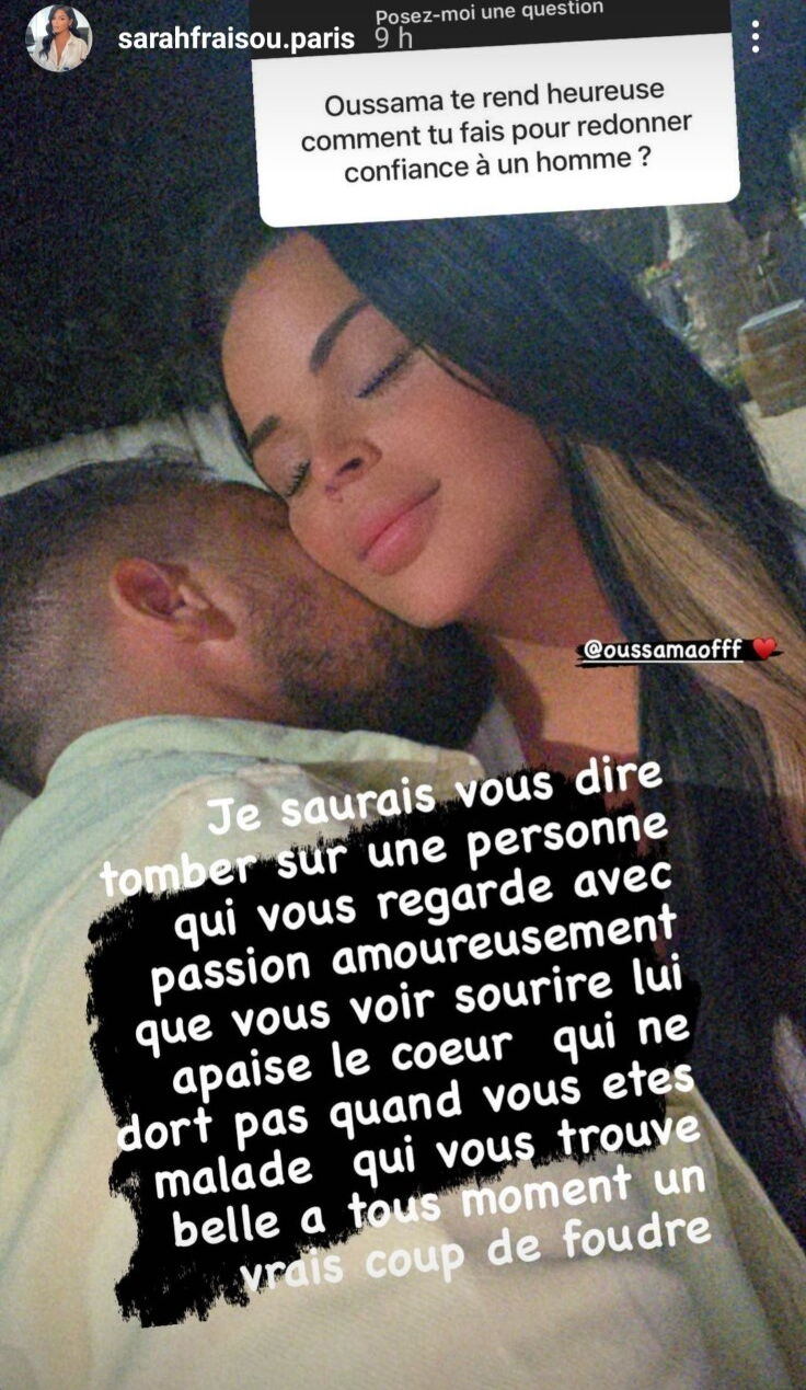 Sarah Fraisou amoureuse : elle se confie sur son couple avec Oussama - Voici