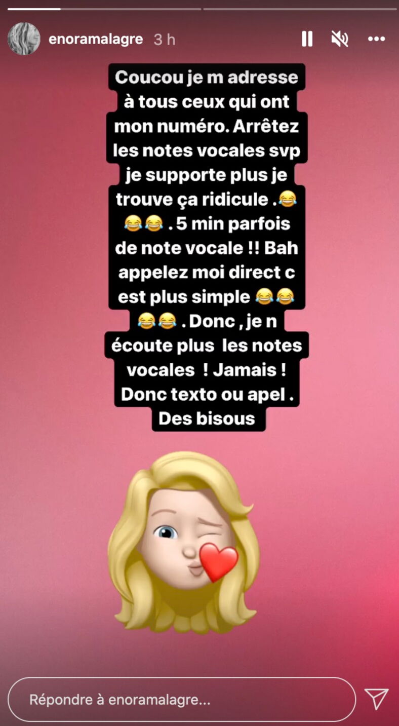 Je supporte plus, je trouve ça ridicule » : cette habitude chez certains de  ses proches qu&rsquo;Enora Malagré trouve détestable - Voici