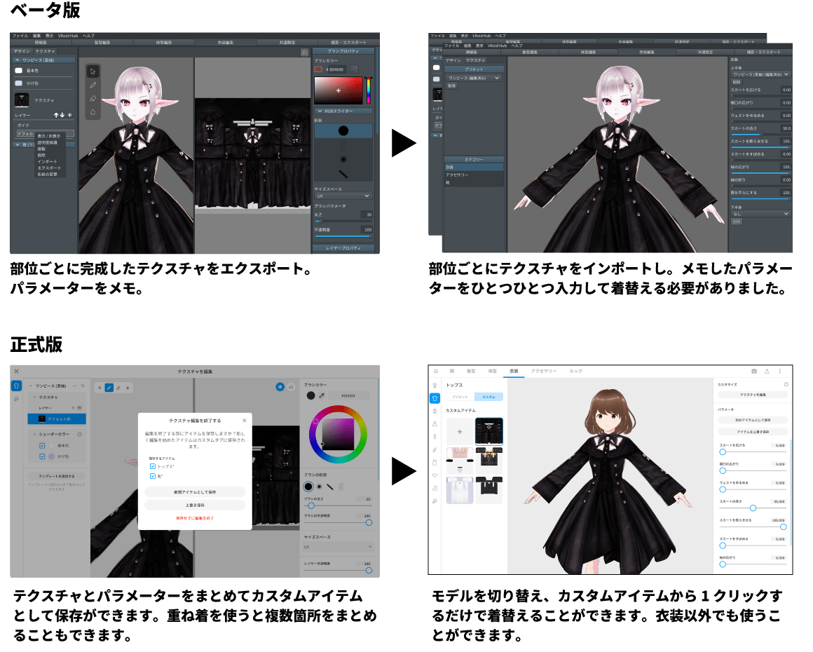 カスタムアイテムの使い方 – VRoid ヘルプ